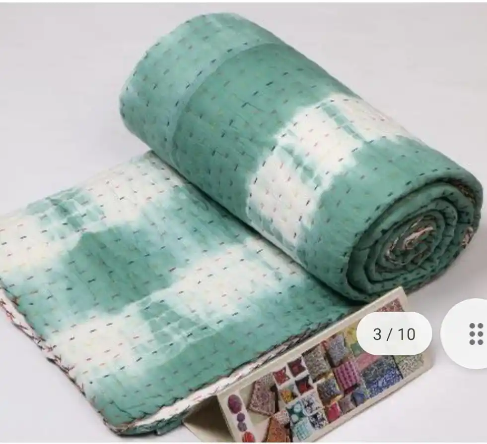 Handgemachte Baumwolle Kantha Quilt Bettdecke bei Handmade Quilt Großhandels preis Schöne Qualität Leicht zu waschen aus Indien