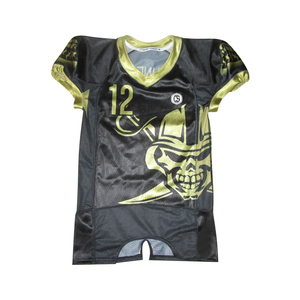 Camiseta de fútbol americano con diseño personalizado, impresión sublimada personalizada, fabricante de uniformes de fútbol en Pakistán - Product Image 5