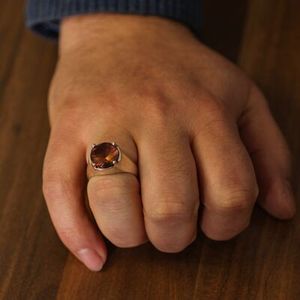 Geometric Turquoise Cut 925 Sterling Silver Men's <b>Ring</b>-Rhodium Plated Fine Jewelry - Product Image 1