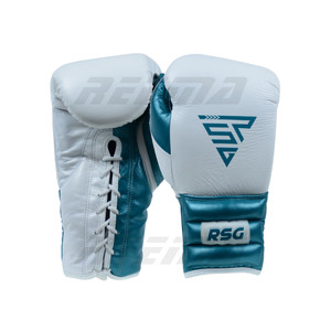 Venta al por mayor de tamaños personalizables y logotipo personalizado hecho en Pakistán guantes de boxeo de cuero genuino de alta calidad competición y entrenamiento - Product Image 1