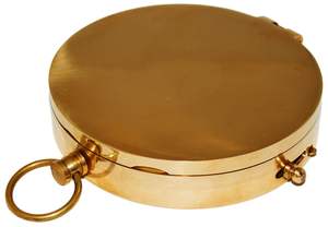 Brújula de Latón de 4 Pulgadas Totalmente Funcional con Caja de Almacenamiento de Madera de Palisandro, Náutica, Pirata, para Senderismo, Camping, Pequeño Llavero - Product Image 3