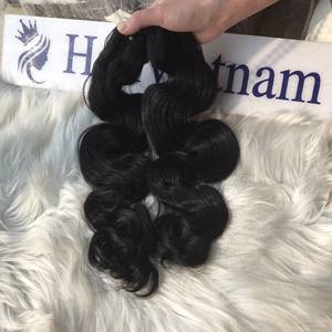 Pelo chino virgen de Vietnam, cuerpo negro Natural, ONDA DE AGUA, máquina de ondas profundas, extensiones de cabello de trama doble, estilo suelto, humano - Product Image 3