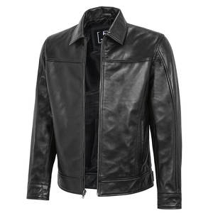 Veste en cuir pour homme à col rabattu pour usage extérieur, veste en cuir pour homme, veste en cuir grande taille - Product Image 2