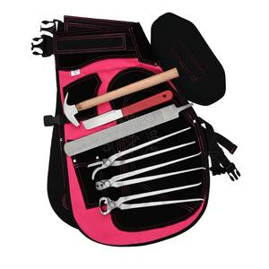 Kit Premium para el Cuidado de Cascos de Caballos con Delantal de Cuero, Pinzas, Extractor de Clavos, Martillo de Herrador y Cuchillo Recto Afilado - Product Image 1