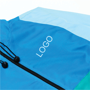 Chaqueta Cortavientos Ligera AquaShield Colorblock para Senderismo con Exterior Resistente al Agua, Diseño Deportivo para Todo Clima - Product Image 6