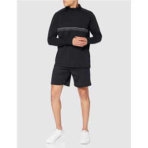 Sudadera de gimnasio personalizada para hombre, ropa de entrenamiento, cierre 1/4, poliéster Spandex, Impresión de logotipo personalizado, productos de estilo de agarre manual - Product Image 3