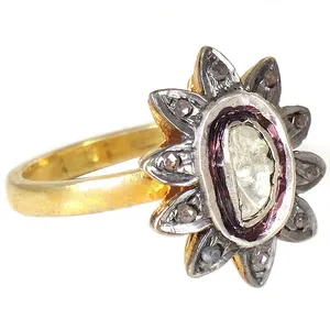 Anillo Vintage con Incrustaciones de Diamantes para Mujer, Chapado en Oro Rosa, Elegante, Estilo Hip-Hop, Accesorio de Joyería de Moda - Product Image 2