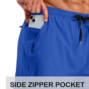 En couleur bleue Impression par transfert de chaleur Shorts de fitness Shorts de jogging pour hommes Nouvelle arrivée Jogger Jogging Shorts - Product Image 4