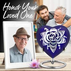 Red Keepsake Urns - Handcrafted Mini Urns for Human Ashes - Small Urns Set of 4 with Premium Box & Bags - Tribute <b>Your</b> <b>Loved</b> - Product Image 3