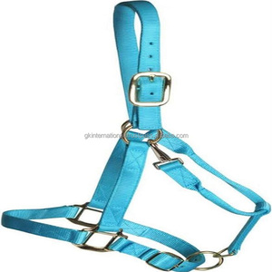 Fancy Lightweight Extra comfort Nylon Webbing Nylon Horse Halter in Many Colors and Custom Sizes Stainless Adjustable Hardware - Product Image 4