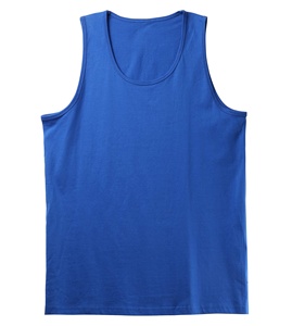 Logo Custom Plus Size Gym Fitness Sports Workout Athletic Running Training Muscle Cotton <b>Stringer</b> Crop <b>Vest</b> Tank Top for Men - Product Image 3