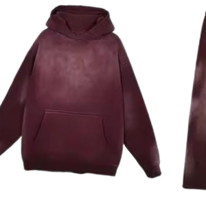 Ensemble survêtement pour homme en molleton vintage, sweat-shirt à capuche délavé à l'acide marron, pantalon droit, tenue minimaliste streetwear pour l'hiver - Product Image 6