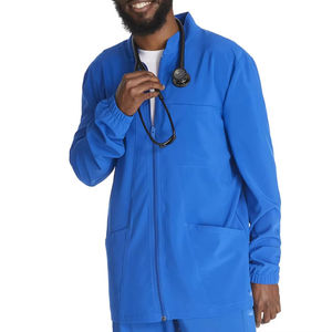 Nouvelles vestes d'uniformes d'infirmiers pour hommes, vestes en spandex extensible, blouses d'infirmières, logo personnalisé, vestes d'uniformes d'infirmières pour hommes - Product Image 4