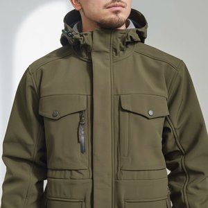 เสื้อโค้ทกันน้ำสำหรับผู้ชาย สวมใส่สบายในฤดูหนาว เหมาะสำหรับกิจกรรมกลางแจ้ง บุด้วยผ้าฟลีซหนานุ่ม มีกระเป๋า ซิปยาว ให้ความอบอุ่น น้ำหนักเบา - Product Image 5