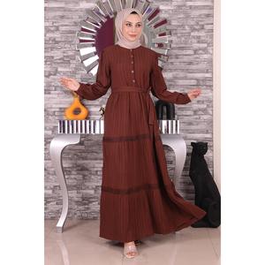 Vestido Casual con Detalles a Rayas de Dantel - Product Image 3