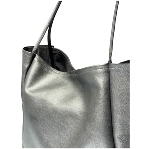 Grain de galets personnalisé Simple en cuir véritable sac fourre-tout femmes de haute qualité Premium sac à main de luxe élégant toile doublure nouveau - Product Image 2