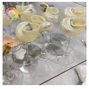 Trendy Shell Cup Tasse de service à cocktail naturel faite à la main pour les stations balnéaires Bars Événements OEM Prêt à l'exportation - Product Image 6