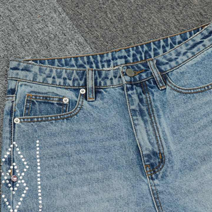 Fabrication Stitchmode Vêtements de ville personnalisés de haute qualité pour hommes Jorts d'été en jean avec strass pour hommes - Product Image 4
