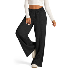 Pantalones de chándal holgados de alta calidad Pantalones de chándal holgados para mujer con cintura elástica Pantalones de chándal a granel Pedidos Marca personalizada disponible - Product Image 3
