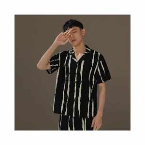 Conjunto de Verano para Hombre, Camiseta de Manga Corta y Pantalones Cortos, Ecológico, Sólido, Informal, 100% Algodón, Secado Rápido y Transpirable - Product Image 1