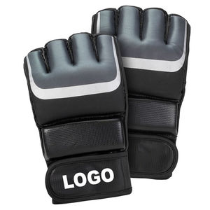 Moda personalizada MMA medio dedo guante PU cuero UFC MMA adultos guantes de boxeo - Product Image 5