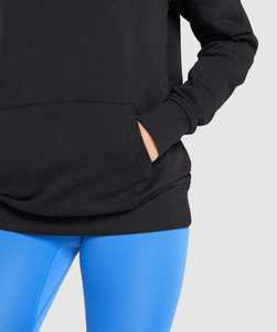 Sudadera con Capucha de Forro Polar Negro Estampada Personalizada para Mujer, Sudadera Cálida de Manga Larga, Suave y Acogedora con Bolsillo Tipo Canguro, Informal para Uso Diario - Product Image 5