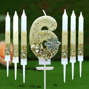 Vela de cumpleaños con forma de número hecha a mano de mariposa degradada púrpura creativa para niña, decoración de pasteles, fábrica al por mayor - Product Image 4