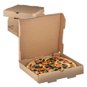 กล่องใส่พิซซ่าแฮมเบอร์เกอร์เฟรนช์ฟรายส์กล่องกระดาษคราฟท์ออกแบบได้ตามต้องการทุกขนาด - Product Image 2