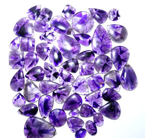 Vente en gros cabochon d'améthyste naturelle belle pierre précieuse en vrac de quartz pour la fabrication de bijoux belle et naturelle - Product Image 4