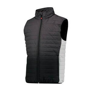 Invierno sin mangas Puffer chaleco chaqueta logotipo personalizado impermeable burbuja hombres chalecos con capucha - Product Image 2