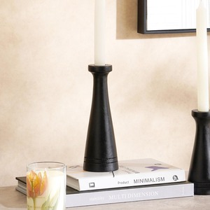 Black Metal <b>Candle</b> Holder Stylish Decorative Accent for Table Centerpiece Romantic Lighting and Home Interiors - Product Image 3