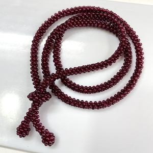 Collar de cuentas de granate natural Collar hecho a mano Collar de granate al por mayor - Product Image 4