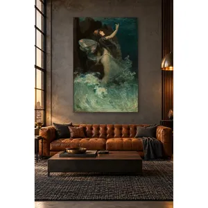 Fida Paul Ku - Impression sur toile Sirène ailée au-dessus des vagues - Product Image 3