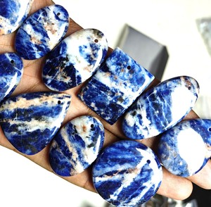 Calidad superior 100% cabujón de sodalita Natural piedra preciosa de cristal suelta pera amatista turquesa taladro libre a granel para joyería - Product Image 3