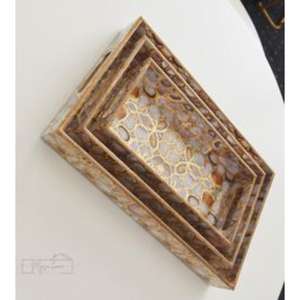 Bandeja de servicio de resina de calidad superior con patrón de mármol único perfecto para centro de mesa de centro y decoración interior moderna - Product Image 3