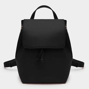 กระเป๋าหนังลำลอง100% ความจุขนาดใหญ่กระเป๋าเป้สะพายหลังแบบวินเทจสีดำทึบกันน้ำ - Product Image 5