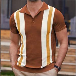 Polo pour homme de qualité supérieure, matière douce et respirante, taille plus, coupe ample et décontractée, logo minimaliste, tendance actuelle - Product Image 2