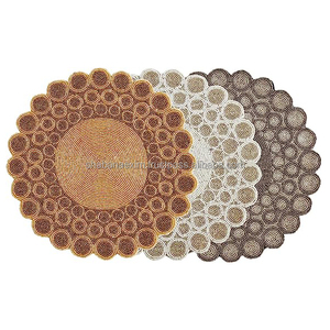 แผ่นรองจานตกแต่งเกล็ดหิมะงานออกแบบเป็นเอกลักษณ์ทำด้วยมือ - Product Image 6