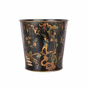 ถังขยะเหล็กถังเก็บฝุ่นทำจากโลหะทาสีด้วยมือหรูหราทันสมัยเป็นมิตรกับสิ่งแวดล้อมออกแบบได้ตามต้องการรูปทรงกลม - Product Image 3