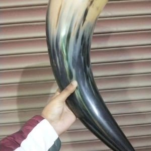 Tasse à corne à boire Viking authentique Divit | Chope à corne de bière médiévale authentique | Tasse à corne/Stein d'une capacité de 24oz. (Jarl, Poli) - Product Image 1