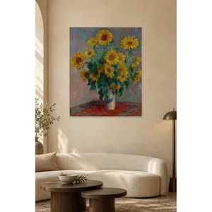 Fida Monet Sunflowers in a Vase <b>Canvas</b> Print - Product Image 4