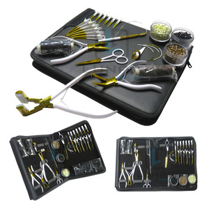 Nueva llegada Kit de herramientas de extensión de cabello en color de plasma blanco y dorado con múltiples accesorios personalizados - Product Image 6
