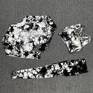 Conjuntos de Yoga para mujer, sujetador Sexy, mallas para correr, Fitness, deportes, ropa de entrenamiento, ropa de gimnasio, Top, pantalones cortos de cintura alta, traje - Product Image 6