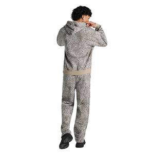 Survêtement d'hiver en polaire à capuche pour hommes-Ensemble 2 pièces 100% coton respirant Sportswear - Product Image 3