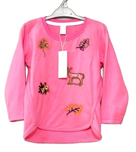 เสื้อสเวตเตอร์สำหรับเด็กผู้หญิงเสื้อสเวตเตอร์ระบายอากาศแขนยาวพิมพ์ลายสีพื้นนุ่มน่ารักสำหรับฤดูหนาว - Product Image 1