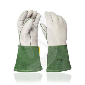 Guantes de cuero ignífugos y resistentes al calor de 14-16 pulgadas Palma protectora de soldadura de alta temperatura para trabajos industriales - Product Image 1