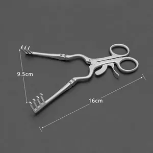 เครื่องมือผ่าตัดแบบดับเบิ้ลจอยท์มาสโตอิดรีแทรคเตอร์ ขนาด 16 ซม. 4x3 ฟันปลายทู่และคม สำหรับผ่าตัดผิวหนัง กล้ามเนื้อ ต่อมไทรอยด์ และกระดูกสันหลัง - Product Image 3