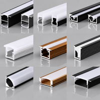 Promotion : Profilé en aluminium pour bande LED, pour plafond et cloison sèche, 1M, 1.5M, 2M, 3M