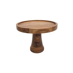 Présentoir à gâteau en bois de forme ronde au design attrayant Finitions naturelles pour présentoir de fête d'anniversaire de mariage en vrac personnalisé - Product Image 1