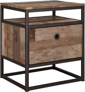 Mobilier de chevet moderne, unique et polyvalent, durable et écologique en bois de manguier et en fer pour la chambre à coucher, le salon, la maison et le bureau. - Product Image 1